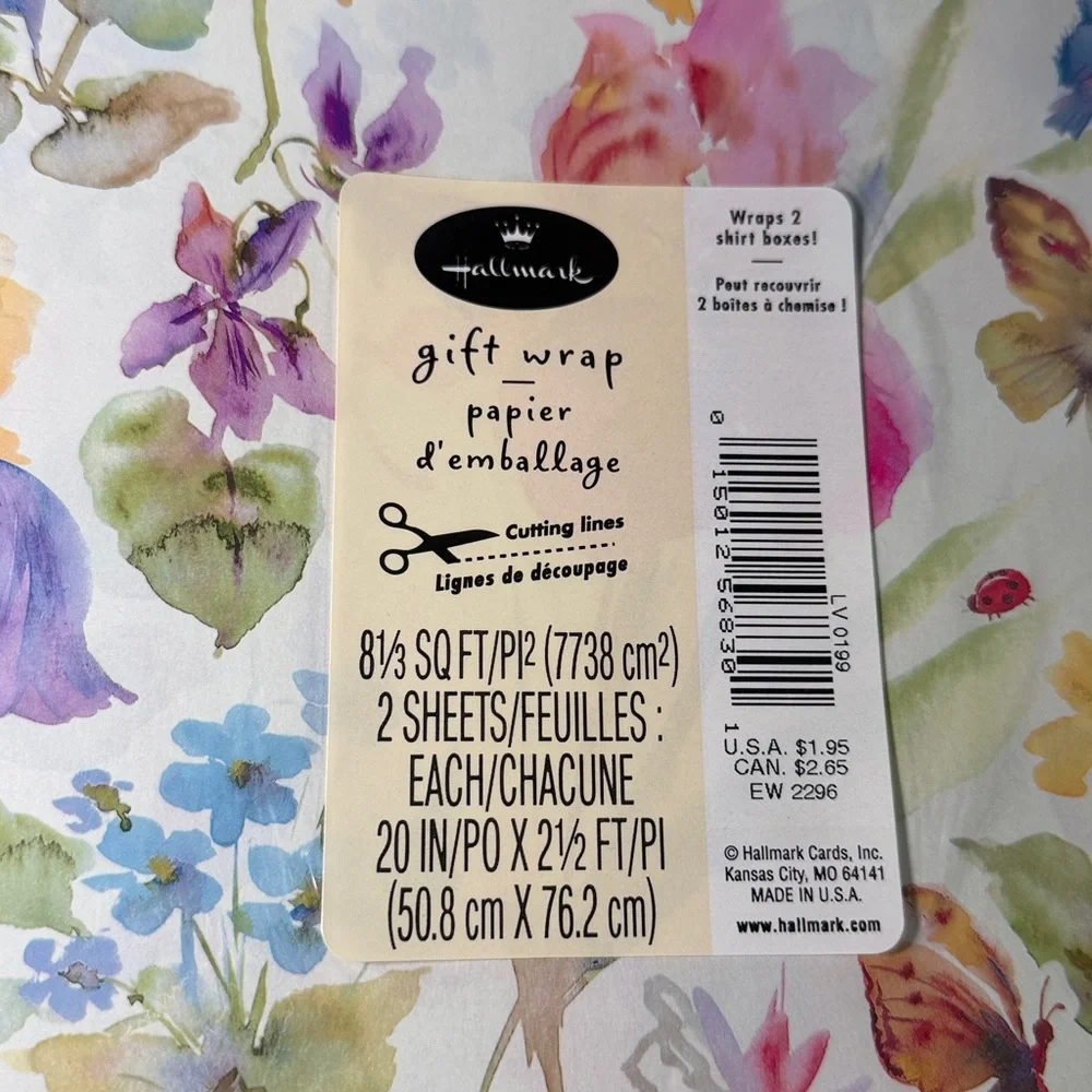 5/$25 VINTAGE Birthday Wrapping Paper Floral Garden